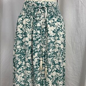 Floral full maxi skirt button down